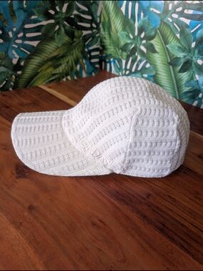 White Knit Jorsan Baseball Cap